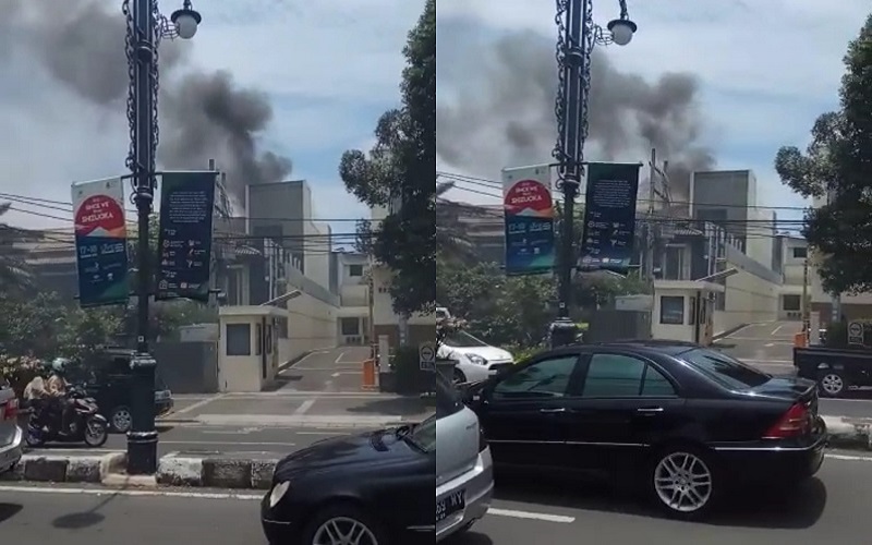 Gudang Toko Kue Ternama di Dago Bandung Terbakar