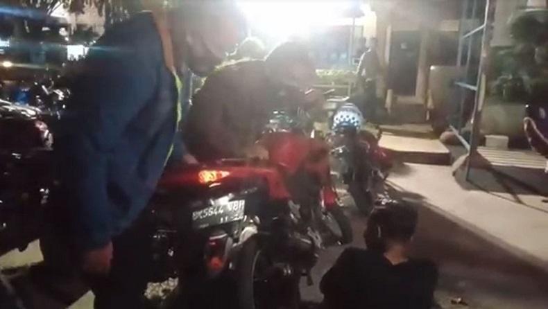 Razia Knalpot Brong di Asahan, Pemilik Motor Dihukum Dengarkan Suara Bising