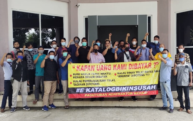 Kontraktor Desak Pemkab Bekasi Bayar Ratusan Paket Pekerjaan Jalan Lingkungan 2020