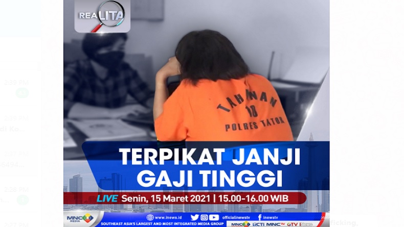 Terpikat Janji Gaji Tinggi, 3 Gadis Jadi Korban Human Trafficking, Simak di Realita Senin Pukul 15.00 WIB