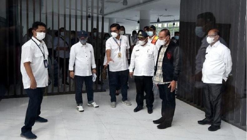 Tinjau Pembangunan Gedung VIP Bandara Kualanamu, Edy Rahmayadi: Harus Asri dan Nyaman