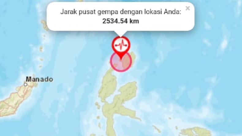 Gempa Bermagnitudo 5,0 Guncang Pulau Morotai Maluku Utara