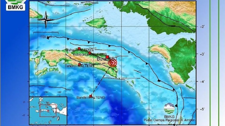  Gempa Bumi M3,2 Guncang Seram Bagian Timur, Tidak Berpotensi Tsunami