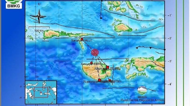 Gempa Bumi M3,3 Guncang Perairan Maluku, Kedalaman 10 Kilometer