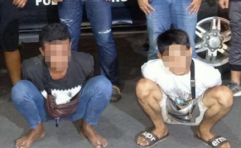 Mondar-mandir Tenteng Parang dan Ancam Warga, 2 Pemuda di Bitung Ditangkap Polisi