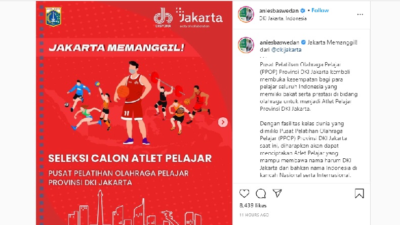 Siapkan Fasilitas Kelas Dunia, DKI Buka Seleksi Calon Atlet Pelajar