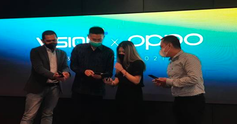 Oppo Kolaborasi dengan Vision+ untuk Hadirkan Konten Menarik