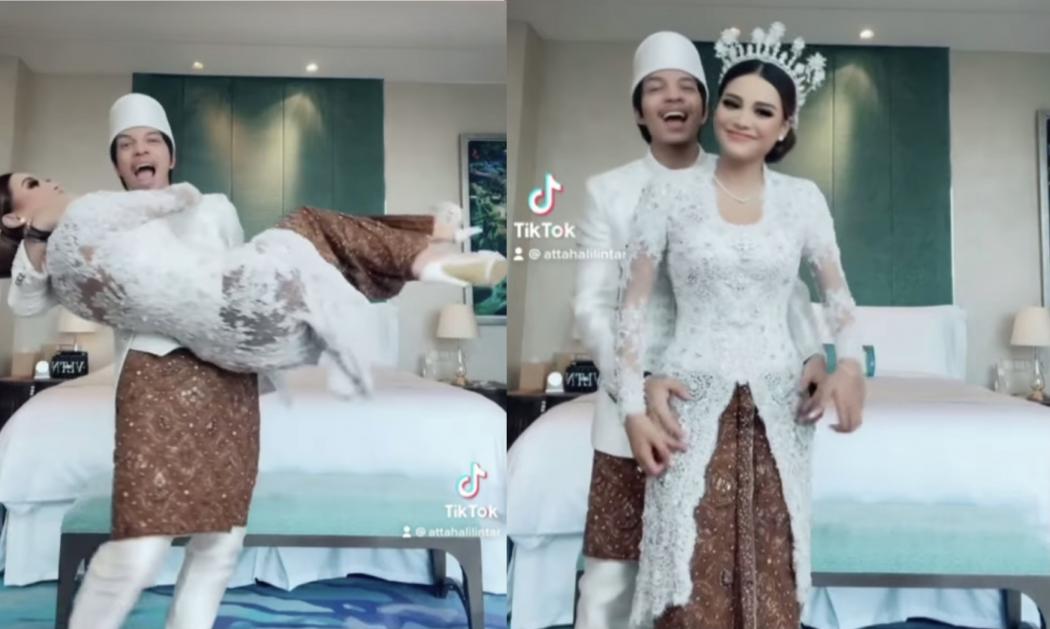 Sah Jadi Suami Istri, Atta Halilintar Langsung Gendong Aurel Hermansyah di Ranjang Malam Pertama   