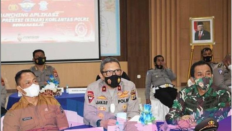 Wakapolda dan Sekda Maluku Ikuti Peluncuran Aplikasi Sinar lewat Video Conference
