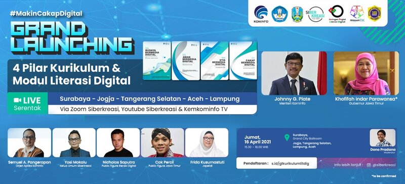 Yuk, Ikut Grand Launching 4 Pilar Kurikulum dan Modul Literasi Digital!