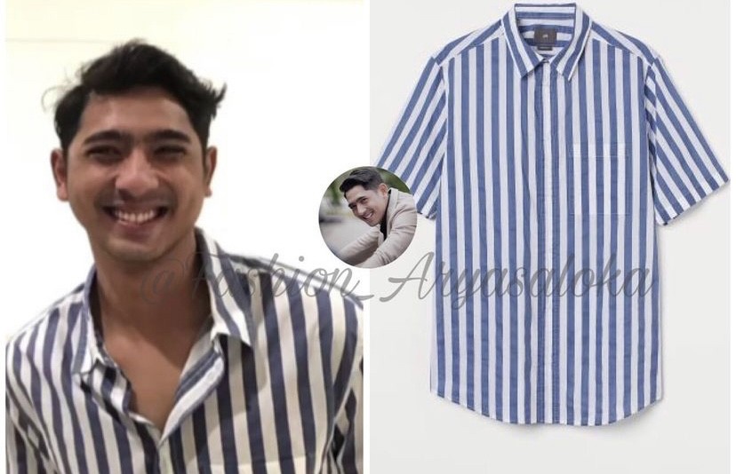 Arya Saloka Pakai Kemeja Strip Murah Rp249 Ribu, Netizen: Baba Tetep Ganteng   