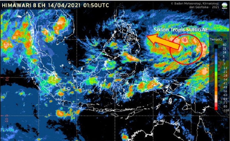 Prediksi Siklon Tropis Surigae Segera Melemah, BMKG: Tetap Waspada