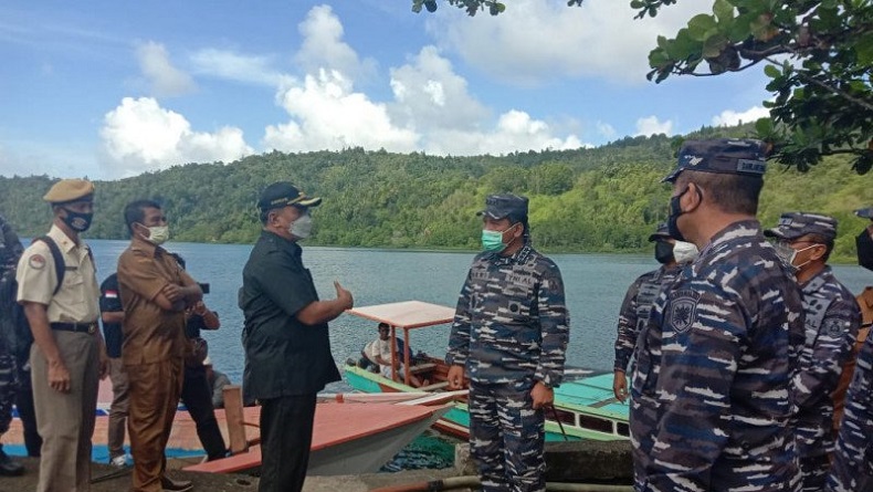 Wakasal Laksamana Madya Ahmadi Heri Kunjungi Pembangunan Pangkalan TNI AL di Sangihe