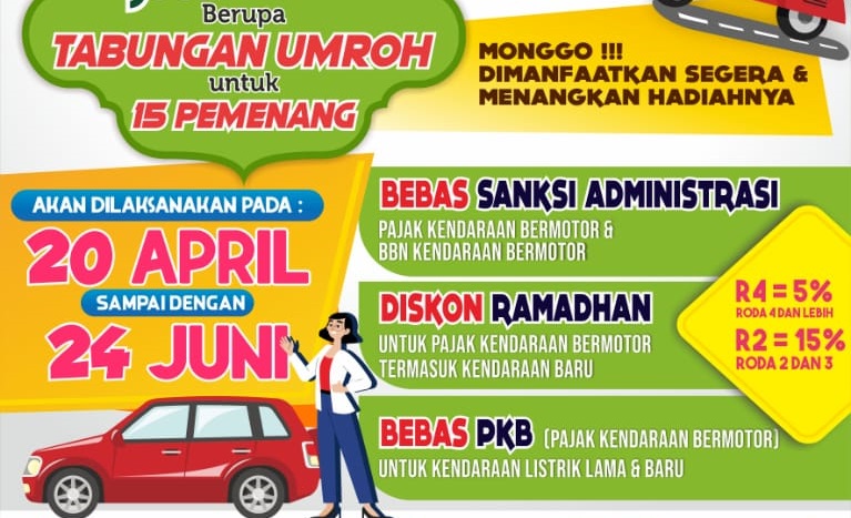 Ramadan Spesial, Pemprov Jatim Beri Diskon Pajak Mobil dan Motor