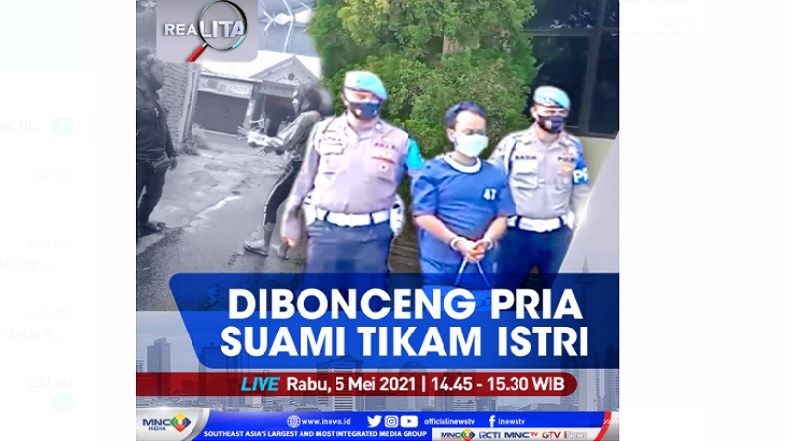 Suami Tusuk Istri di Bandung Berkilah Mabuk, Selengkapnya di Realita Rabu Pukul 14.45