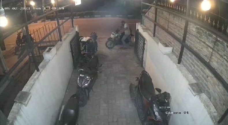 Aksi Curanmor di Kota Medan Terekam Kamera CCTV