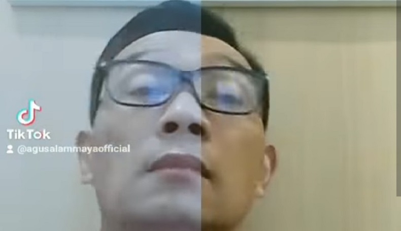 Jawab Tantangan Netizen Pakai Half Filter TikTok, Wajah Ridwan Kamil Glowing