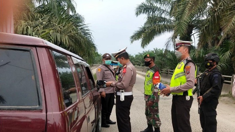 Amankan Pos Penyekatan Mudik Lebaran, Polda Sumut Kerahkan Brimob Bersenjata Lengkap