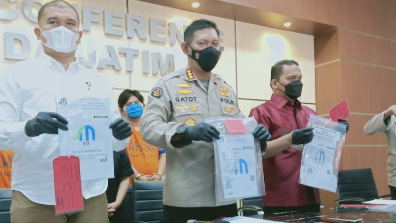 Komplotan Pemalsu Surat Rapid Test Covid-19 Ditangkap di Sidoarjo