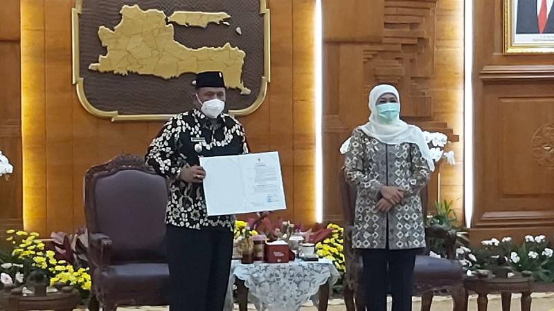 Tunjuk Marhaen Sebagai Plt Bupati Nganjuk, Khofifah: Kembalikan Kepercayaan Rakyat