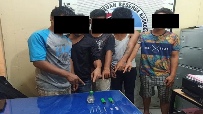 Pesta Sabu, 5 Pemuda di Ajibata Toba Ditangkap Polisi