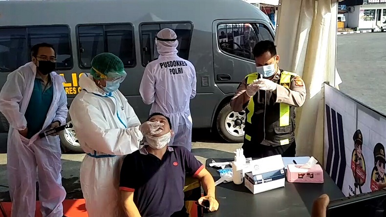 Dua dari 338 Pemudik Dites Rapid Antigen di Km 125 Tol Purbaleunyi Reaktif Covid-19
