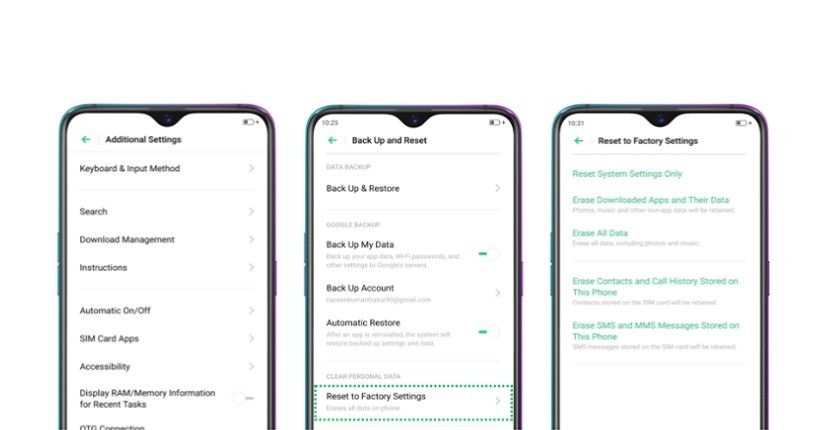 Cara Reset Hp Oppo