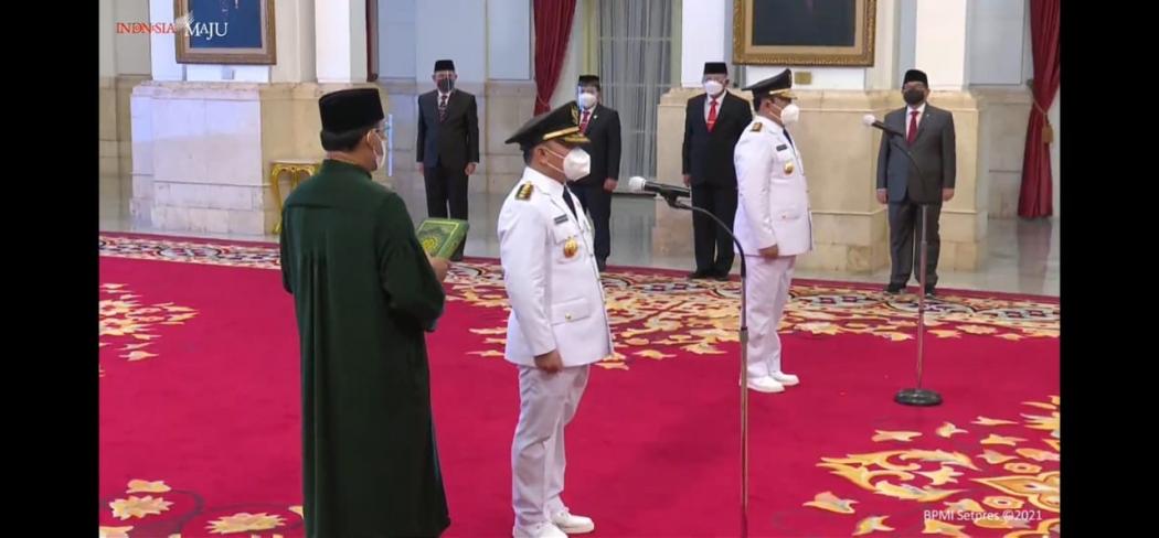 Jokowi Lantik Pasangan Gubernur-Wagub Kalteng Sugianto dan Edy