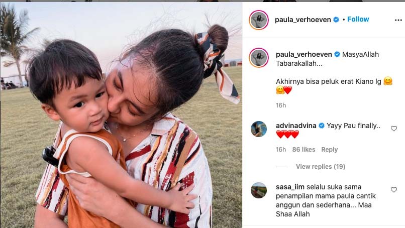 Lepas Rindu, Sembuh dari Covid-19 Paula Verhoeven Guling-Guling Bareng Kiano 