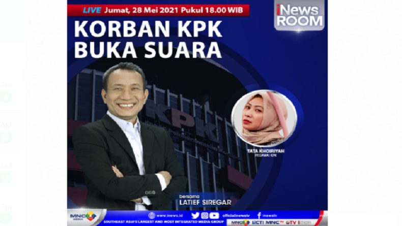 Buka-bukaan Tes Kebangsaan KPK, Selengkapnya di iNews Room Jumat Pukul 18.00 WIB