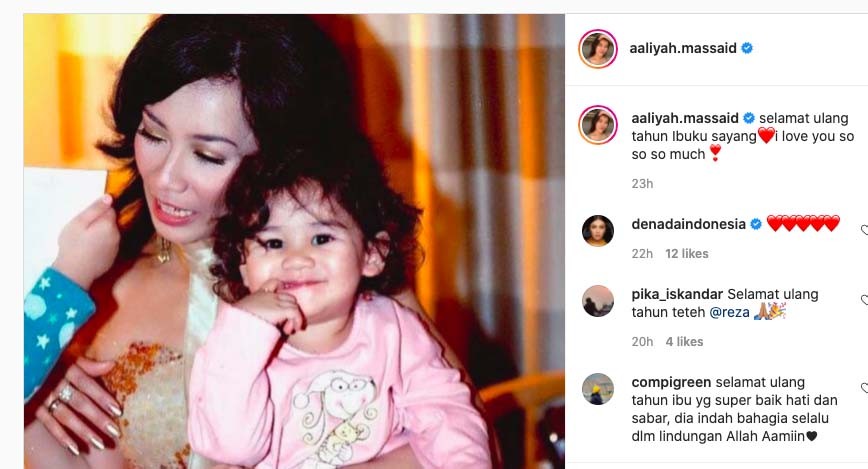 Reza Artamevia Ulang Tahun di Penjara, Aaliyah Massaid Unggah Foto Kenangan Manis