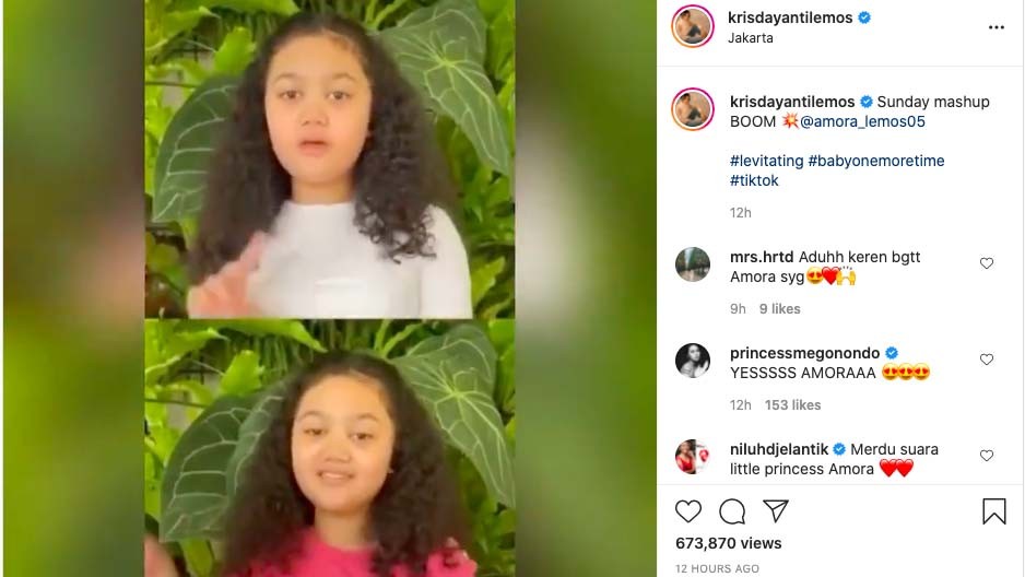 Krisdayanti Pamer Bakat Nyanyi Amora Lemos, Netizen: Suaranya Wow  
