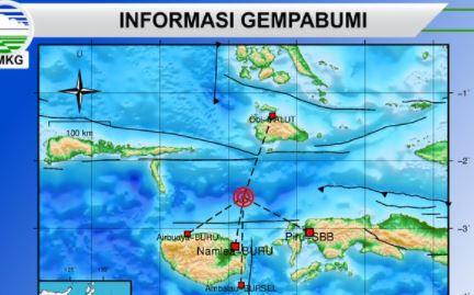 BMKG: Gempa Hari Ini 4 Kali Guncang Maluku, Tidak Berpotensi Tsunami
