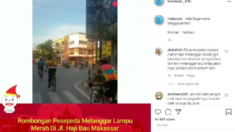 Viral Rombongan Pesepeda Terobos Lampu Merah, Polda Sulsel Kaji Aturan Road Bike