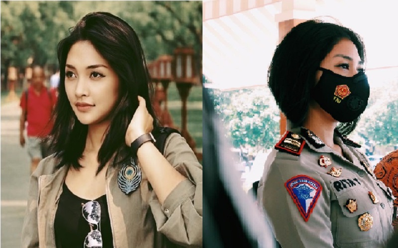 Foto Lawas Polwan Cantik Rita Yuliana Berambut Panjang Sebelum Kembali Dinas di Tanah Air