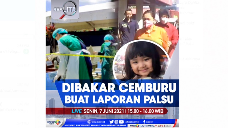 Dibakar Cemburu Buat Laporan Palsu, Selengkapnya di Realita Senin Pukul 15.00 WIB