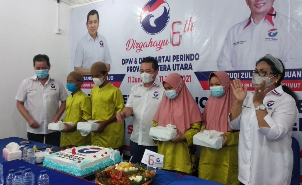 Rayakan HUT Ke-6 Tahun, Perindo Sumut Santuni Anak Yatim