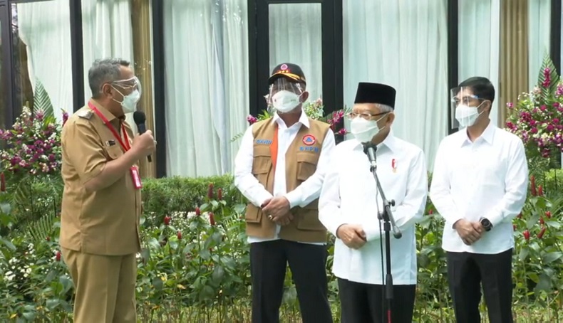 Ma'ruf Amin Targetkan Tangsel Vaksinasi 5.000 Orang Per Hari