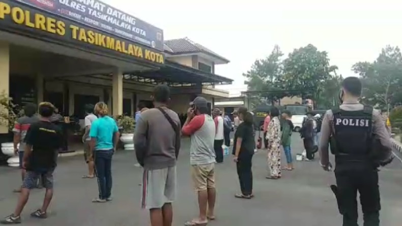 Puluhan Orang Diduga Preman di Tasikmalaya Diamankan Polisi