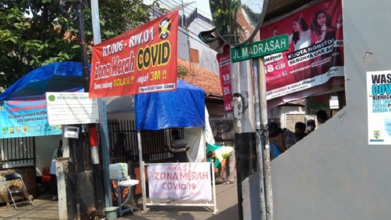 Beberapa Permukiman Warga di Tiga Kelurahan Jakarta Selatan Masuk Zona Merah Covid-19