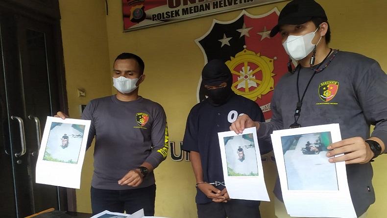 Polisi Tangkap Perampas Handphone Pejalan Kaki di Medan yang Viral
