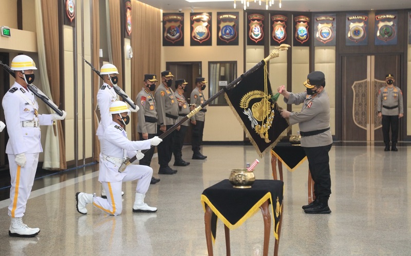 Polri Gelar Upacara Cuci Bendera Korps Bhayangkara Jelang HUT 1 Juli, Ini Maknanya