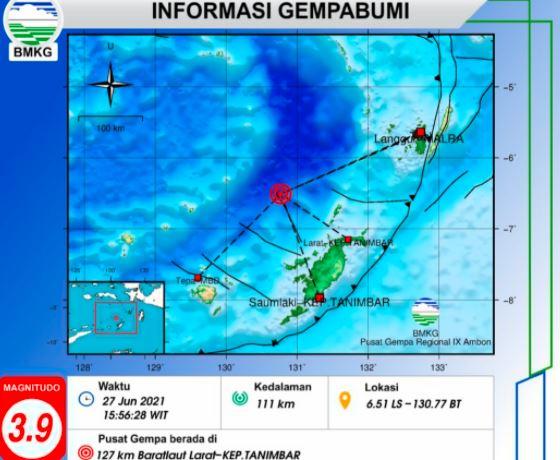 Gempa Terkini 5 Kali Guncang Maluku, BMKG: Tidak Berpotensi Tsunami