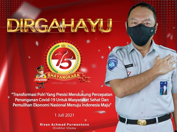 HUT Bhayangkara ke-75, Jasa Raharja: Polri Selalu di Garda Depan 