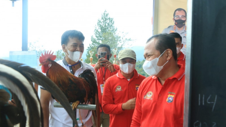 HUT ke-75 Bhayangkara, Polda Sumbar Gelar Lomba Ayam Kukuak Balenggek