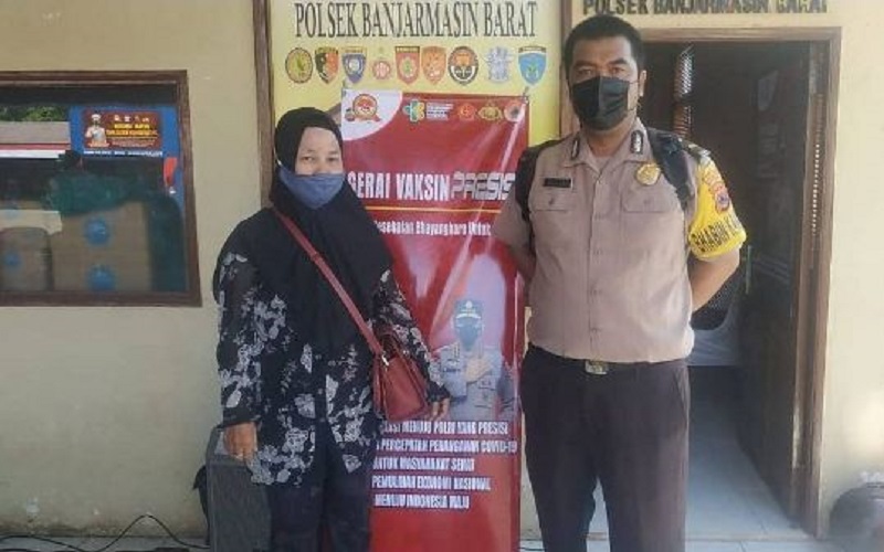 Rumah Jauh dari Lokasi Vaksinasi, Warga Banjarmasin Diantar Jemput Bhabinkamtibmas 
