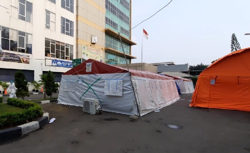 Pasien Covid-19 Berkurang, Tenda Darurat RSUD Bekasi Akan Dibongkar Bertahap