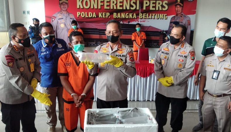 Selundupkan Benur Rp10,14 Miliar ke Bangka Barat, 3 Warga Banyuasin Ditangkap