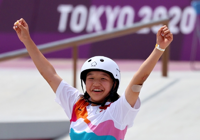 Mantap! Bocah 13 Tahun Asal Jepang Ini Jadi Peraih Emas Termuda di Olimpiade 2020