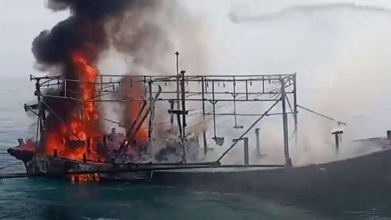 Kronologi Kapal Terbakar di Pulau Berhala, Berawal saat Menuju Zona Penangkapan Ikan